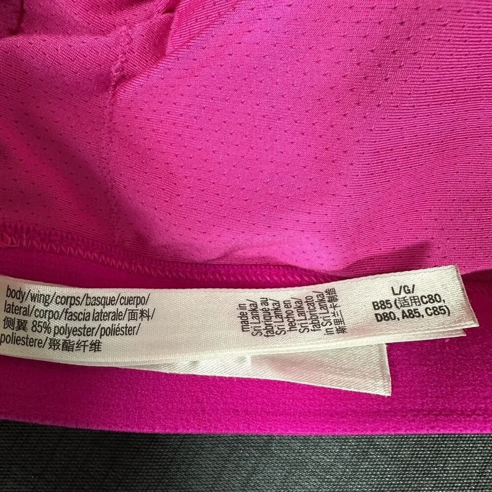 Victoria Sport Large Sports Bra Womens Pink Criss Cross Straps‎ Stretch Scoop